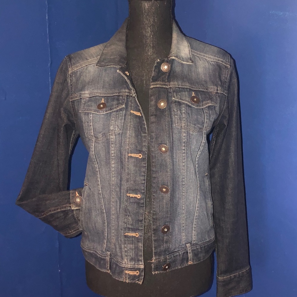 Super Cute Modern Dark Denim Jean Jacket